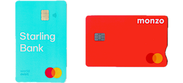 Monzo and Starling cards